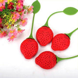 1pc Strawberry Tea Infuser Stainless Steel Tea Ball Leaf Tea Strainer for Brewing Device Herbal Spice Filter Kitchen Tools