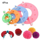 8pcs Hot Multifunctional Pompom Maker Kit Knitting Crafts Different Sizes Plush Ball Making Tool @LS AU02