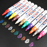 Colorful Waterproof Pen Car Paint Marker Graffiti Oily Paint Pen Doodle Mark Pen Photo Album DIY Photo Album Scrapbook 12 colors