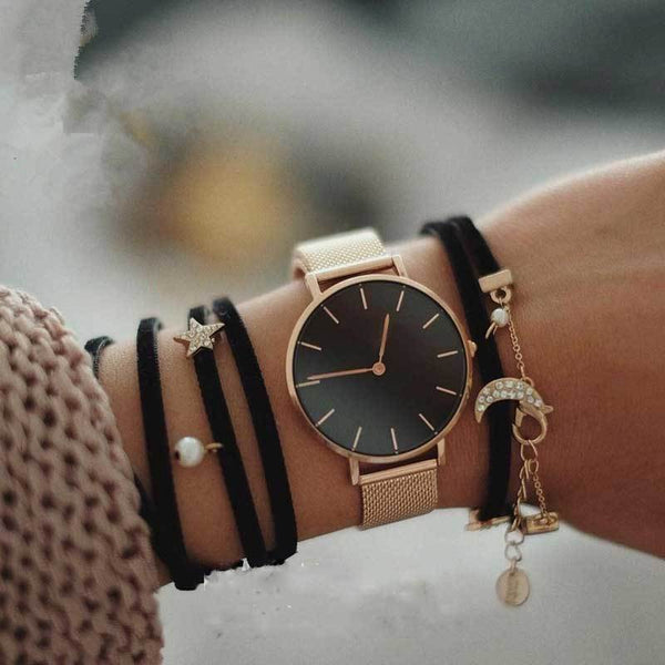 Fashion Big Brand Women Stainless Steel Strap Quartz Wrist Watch Luxury Simple Style Designed Watches Women's Clock - eshop.chat