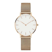 Fashion Big Brand Women Stainless Steel Strap Quartz Wrist Watch Luxury Simple Style Designed Watches Women's Clock