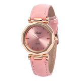 Fashion Women Leather Casual Watch Luxury Analog Quartz Crystal Wristwatch