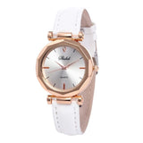 Fashion Women Leather Casual Watch Luxury Analog Quartz Crystal Wristwatch