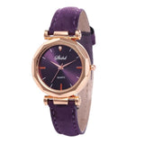 Fashion Women Leather Casual Watch Luxury Analog Quartz Crystal Wristwatch