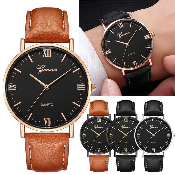 Geneva Classic Hot Luxury Business Unisex Women Ladies Stainless Steel Analog Quartz Analog Wrist Watch Wholesale Dropshipping