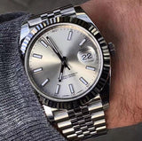 LISM Luxury Brand Mens Watch 41mm SS Black Men Date 2813 Mechanical Automatic Just Top Desinger Mens Watches Wristwatches