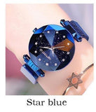 Luxury ladies watch magnet stainless steel mesh with starry fashion diamond female luminous shining quartz watch relogio feminin