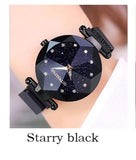 Luxury ladies watch magnet stainless steel mesh with starry fashion diamond female luminous shining quartz watch relogio feminin