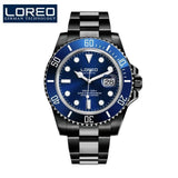 New LOREO Water Ghost Series Classic Blue Dial Luxury Men Automatic Watches Stainless Steel 200m Waterproof Mechanical Watch