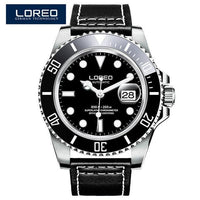 New LOREO Water Ghost Series Classic Blue Dial Luxury Men Automatic Watches Stainless Steel 200m Waterproof Mechanical Watch