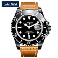 New LOREO Water Ghost Series Classic Blue Dial Luxury Men Automatic Watches Stainless Steel 200m Waterproof Mechanical Watch