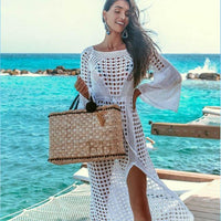 New Sexy Cover Up Bikini Women Swimsuit Cover-up Beach Bathing Suit Beach Wear Knitting Swimwear Mesh Beach Dress Tunic Robe