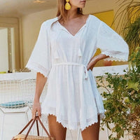 New Sexy Cover Up Bikini Women Swimsuit Cover-up Beach Bathing Suit Beach Wear Knitting Swimwear Mesh Beach Dress Tunic Robe