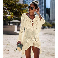 New Sexy Cover Up Bikini Women Swimsuit Cover-up Beach Bathing Suit Beach Wear Knitting Swimwear Mesh Beach Dress Tunic Robe