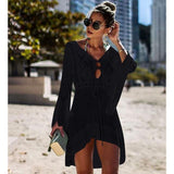 New Sexy Cover Up Bikini Women Swimsuit Cover-up Beach Bathing Suit Beach Wear Knitting Swimwear Mesh Beach Dress Tunic Robe