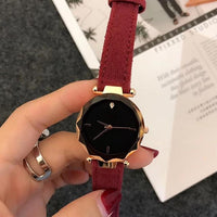 Relojes mujer Women's Watch Fashion Casual Ladies Watches Frosted Leather waterproof Women Watch Quartz Girls Wristwatches Clock