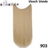 S-noilite 20 inch Invisible Wire No Clip One Piece Hair Extensions Secret Fish Line Hairpieces Silky Straight natural Synthetic