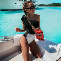 Sexy One Piece Swimsuit Women 2019 Summer Beachwear Lace One Shoulder Swimwear Bathing Suits Bodysuit Monokini Swimsuit