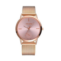 Timezone#501 Fashion Alloy Belt Mesh Watch Unisex women's watches Minimalist Style Quartz Watch